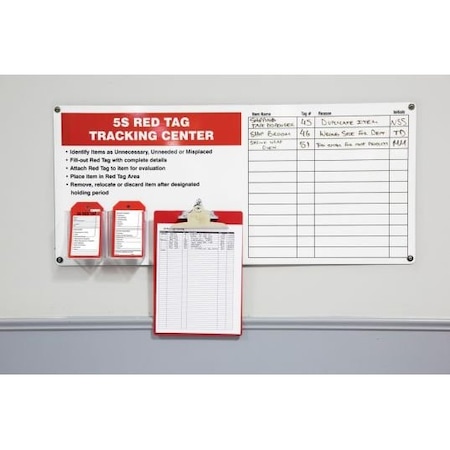 Accuform 5S RED TAG TRACKING CENTERS OPTION TAC502 TAC502